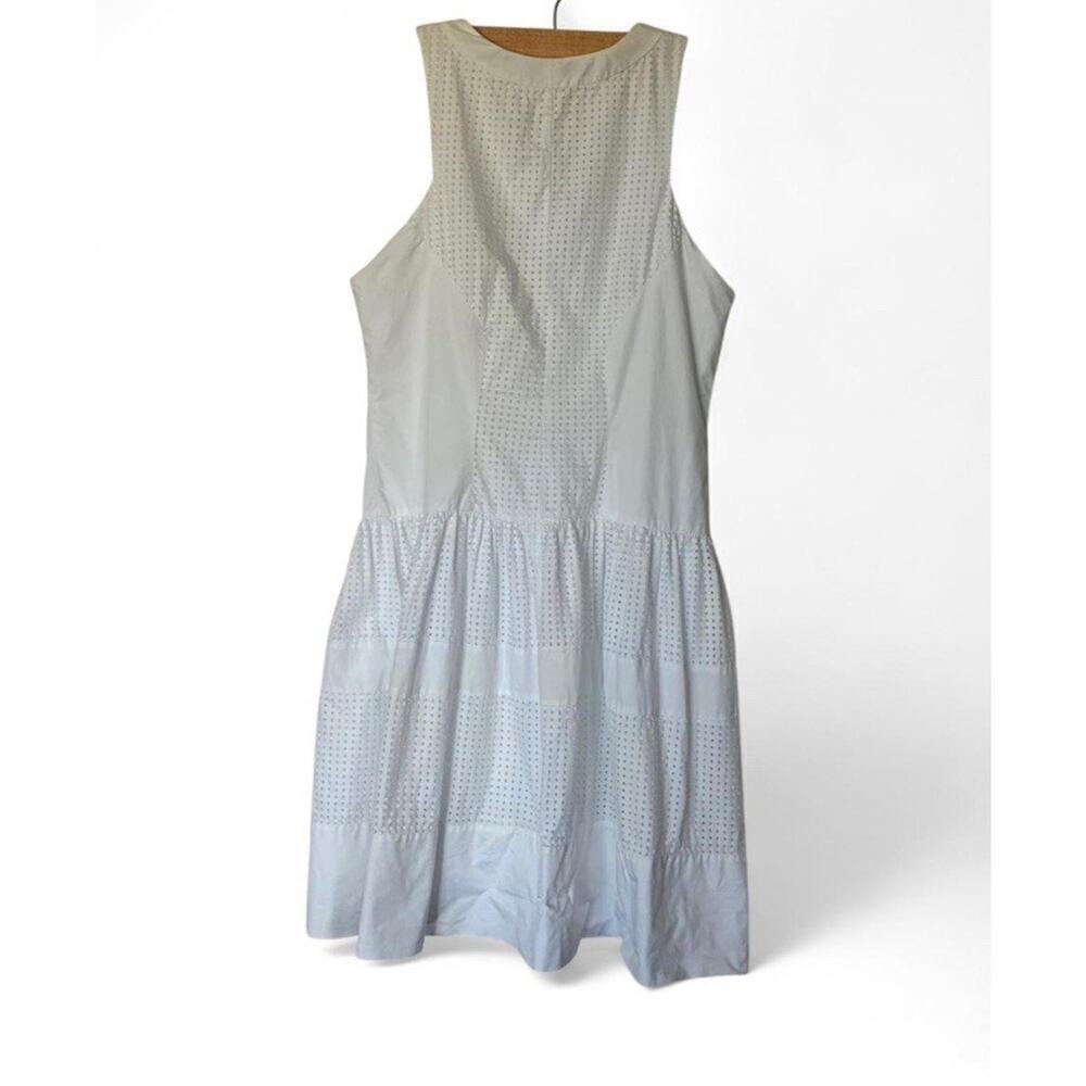 Women’s White Robert Rodriguez 100% cotton Zipper Front Mini Dress Size 6 - Picture 6 of 7